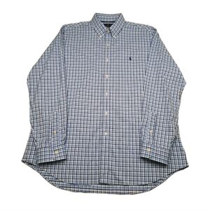 Ralph Lauren Performance Pony Classic Fit Blue Plaid Button Down Mens XL